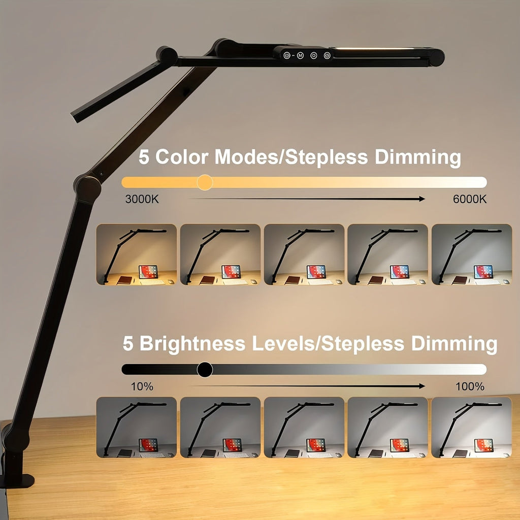 LUMICLAMP – Lampe de Bureau LED Ajustable de 24W avec Pince