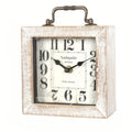 CABINCO - Horloge en Bois Rustique avec Couvercle en Verre pour Décoration Intérieure