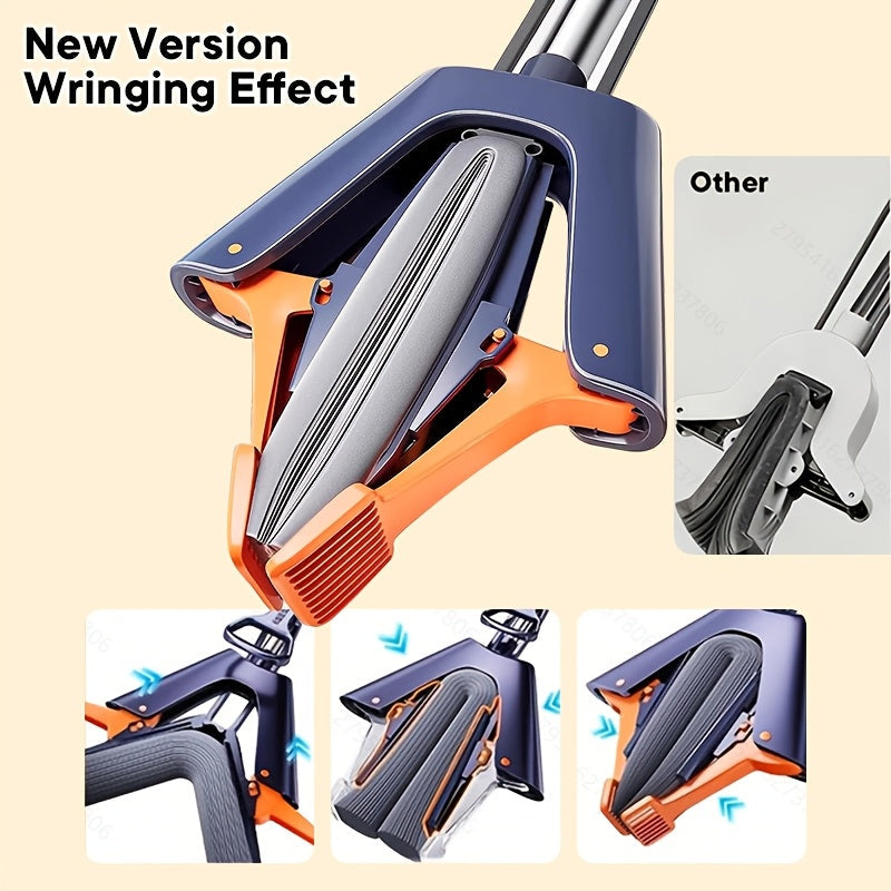 CLEANFLOW - Mop à Pression Éponge Haute Absorption pour Salle de Bain et Sols