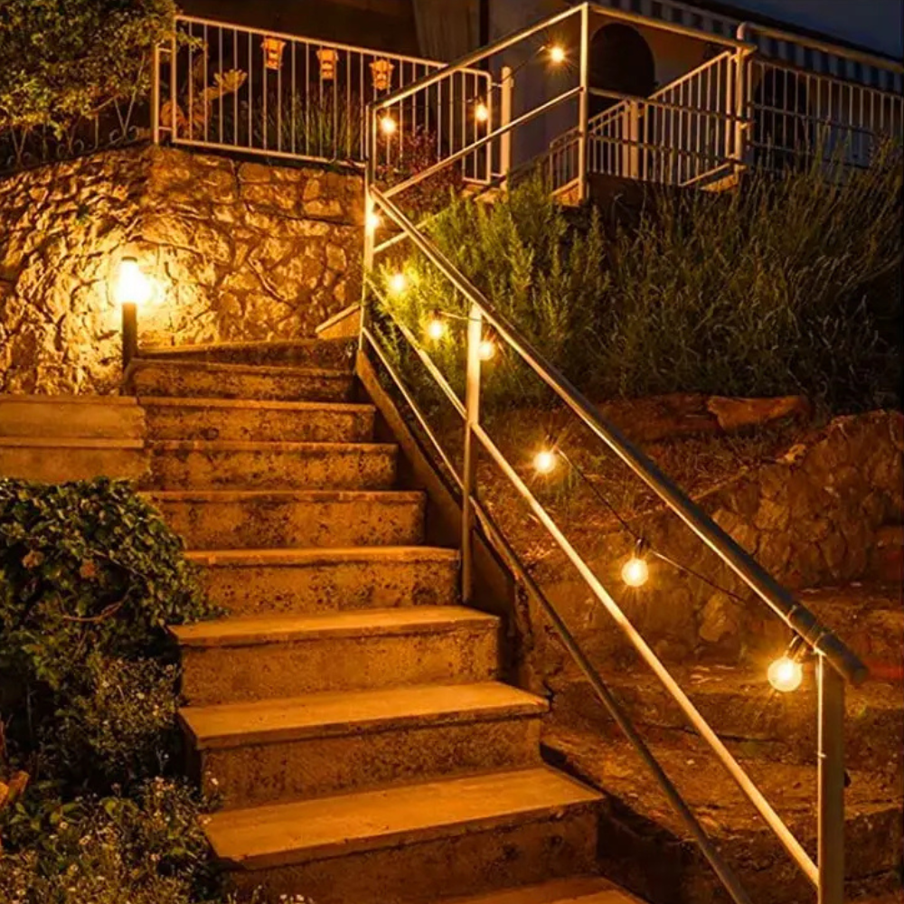 Guirlandes Solaire Extérieures - Lumières LED Globe pour Décoration de Jardin
