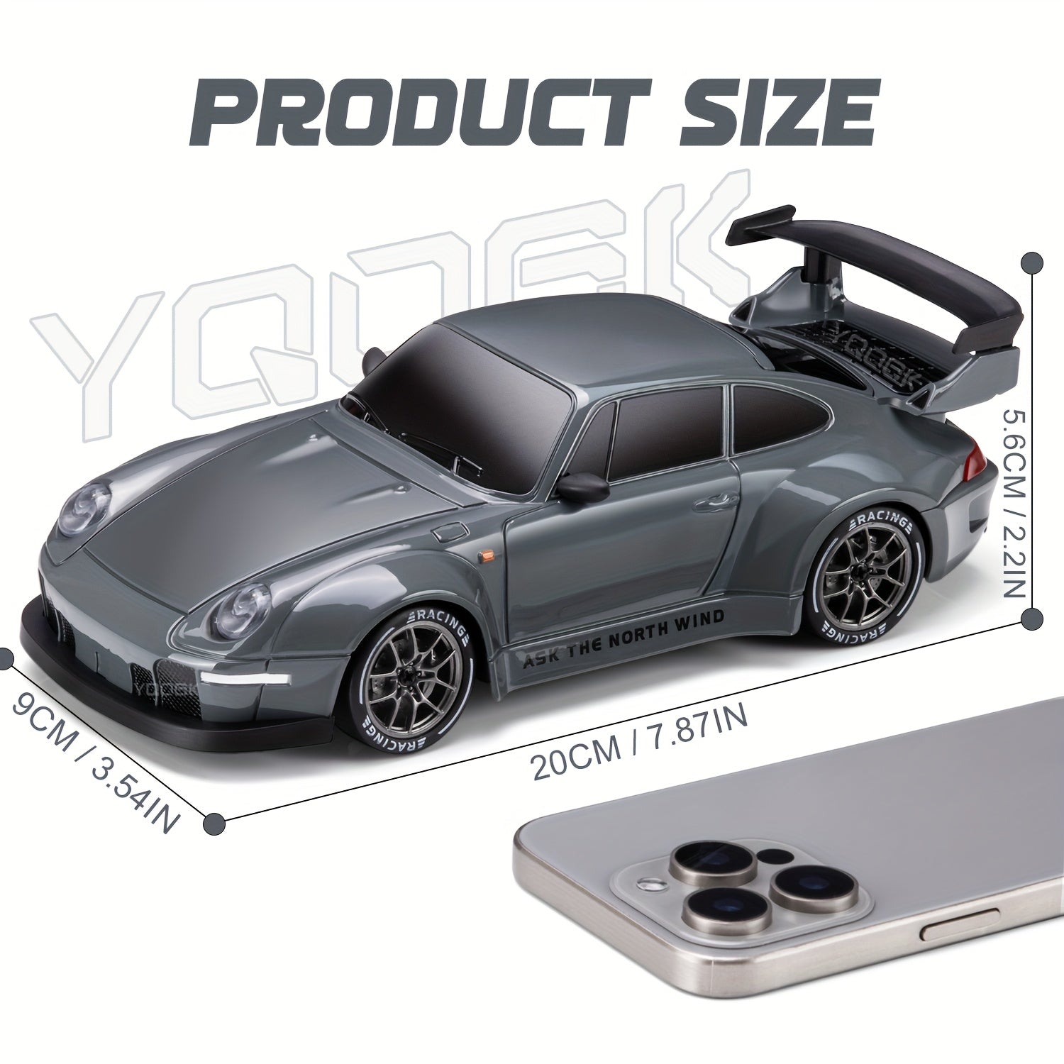 Skanto | Ultimate 1:24 Voiture de Drift RC avec roues LED – Jouet de course rechargeable 4WD