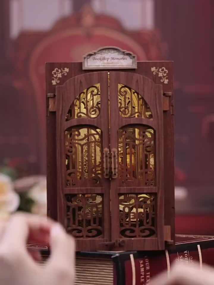 DIY Miniature Hiboux Librairie – Kit en Bois 3D avec Éclairage pour Décoration Créative