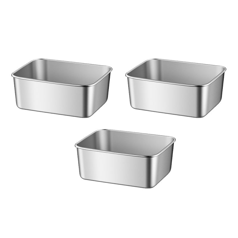 Skanto | Boîte de Rangement Alimentaire en Acier Inoxydable avec Couvercle, Boîte à Lunch, Boîte de Rangement pour Snacks