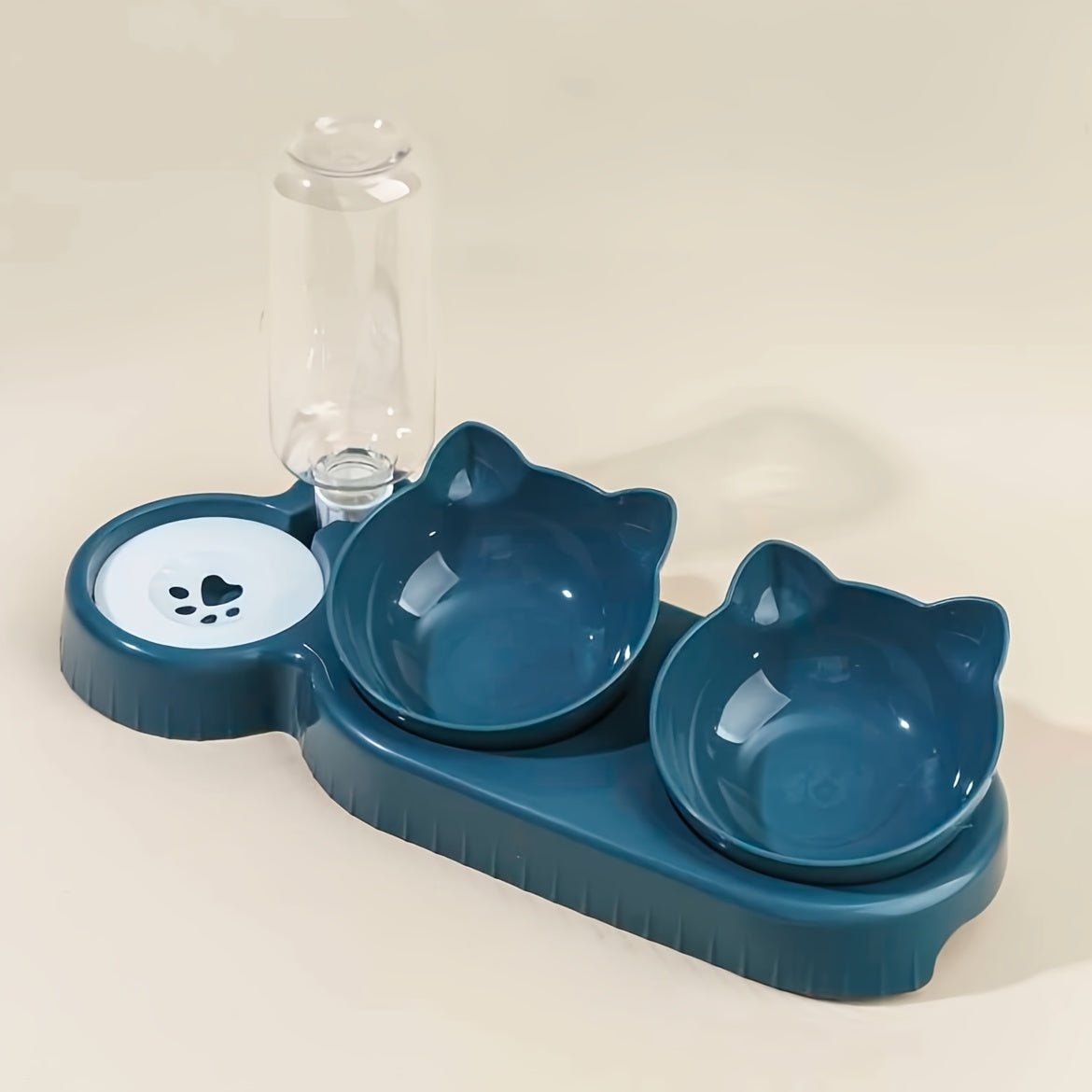CATNIBBLE - Bols inclinés avec système d'eau gravitaire et design de cou protecteur