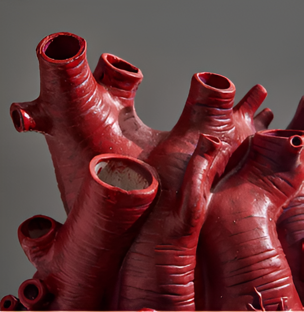 Vase décoratif en céramique avec un motif de cœur vivant