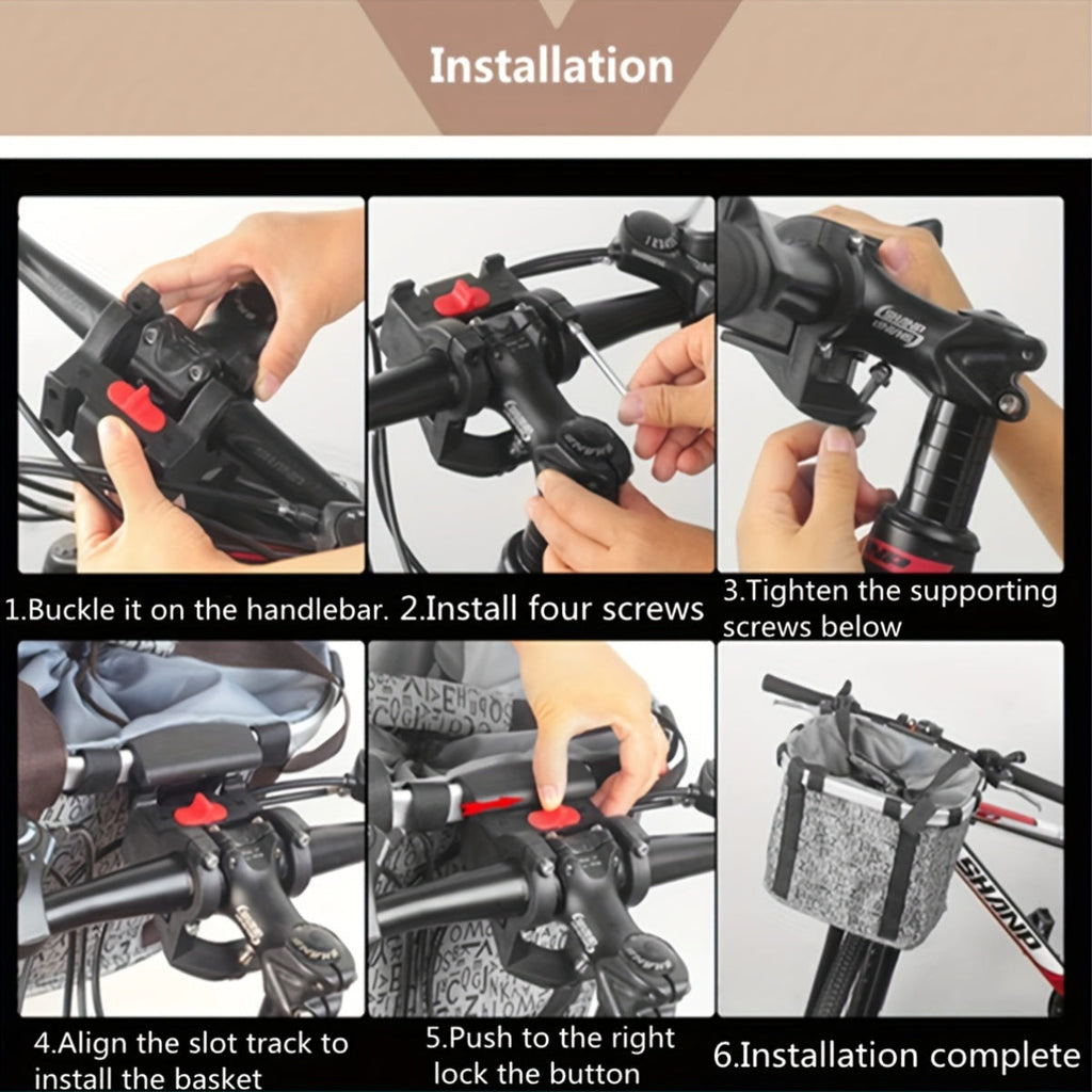 Panier de vélo pliable – Haute capacité et solide capacité de charge pour vélos et animaux