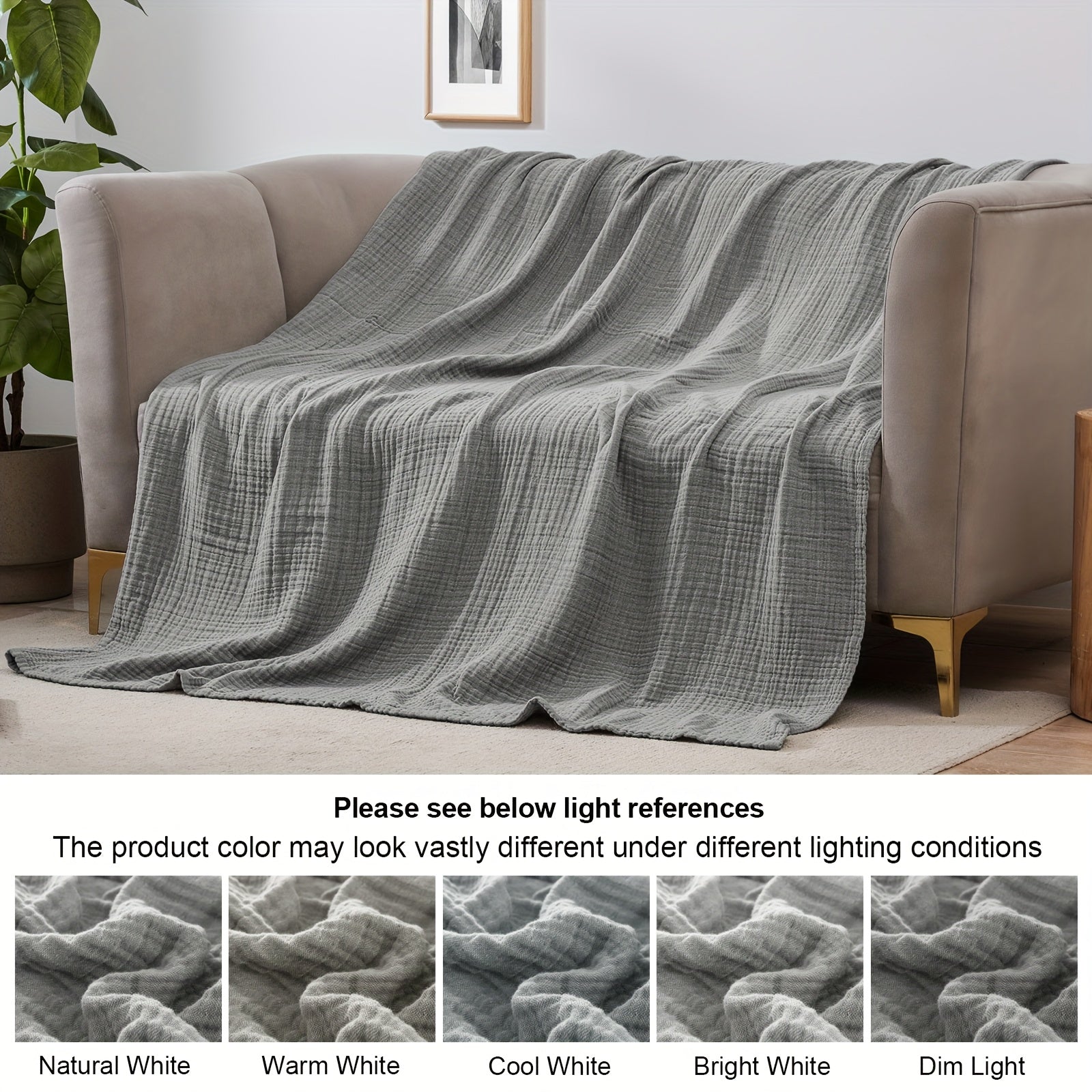 CLOUDSOFT - Couverture en Coton Ultra-Doux pour un Confort Respirant au Quotidien