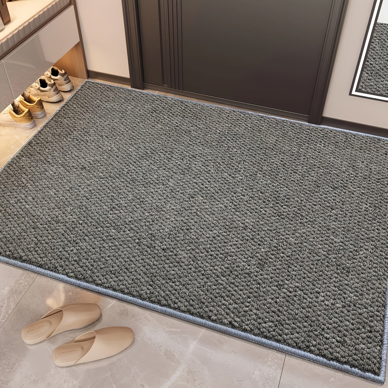 LUMEDWELL - Tapis d'entrée décoratif en forme d'ananas avec surface texturée et design anti-dérapant