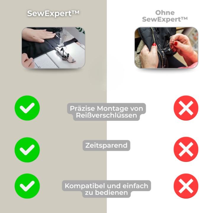 ZipperMaster Pro™ | Des fermetures éclair parfaites et sans plis pour une couture professionnelle en un rien de temps !