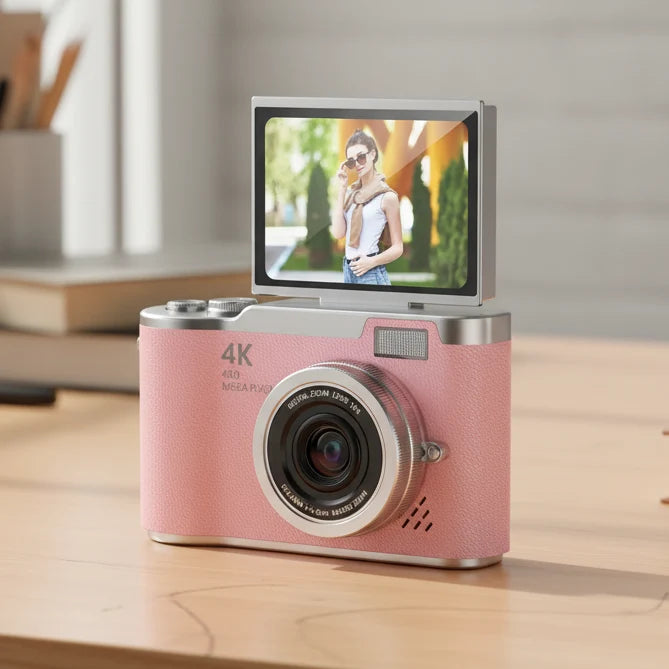 PIXELNOVA – Caméra Numérique 4K avec Écran Pivotant et Clarté de 48MP