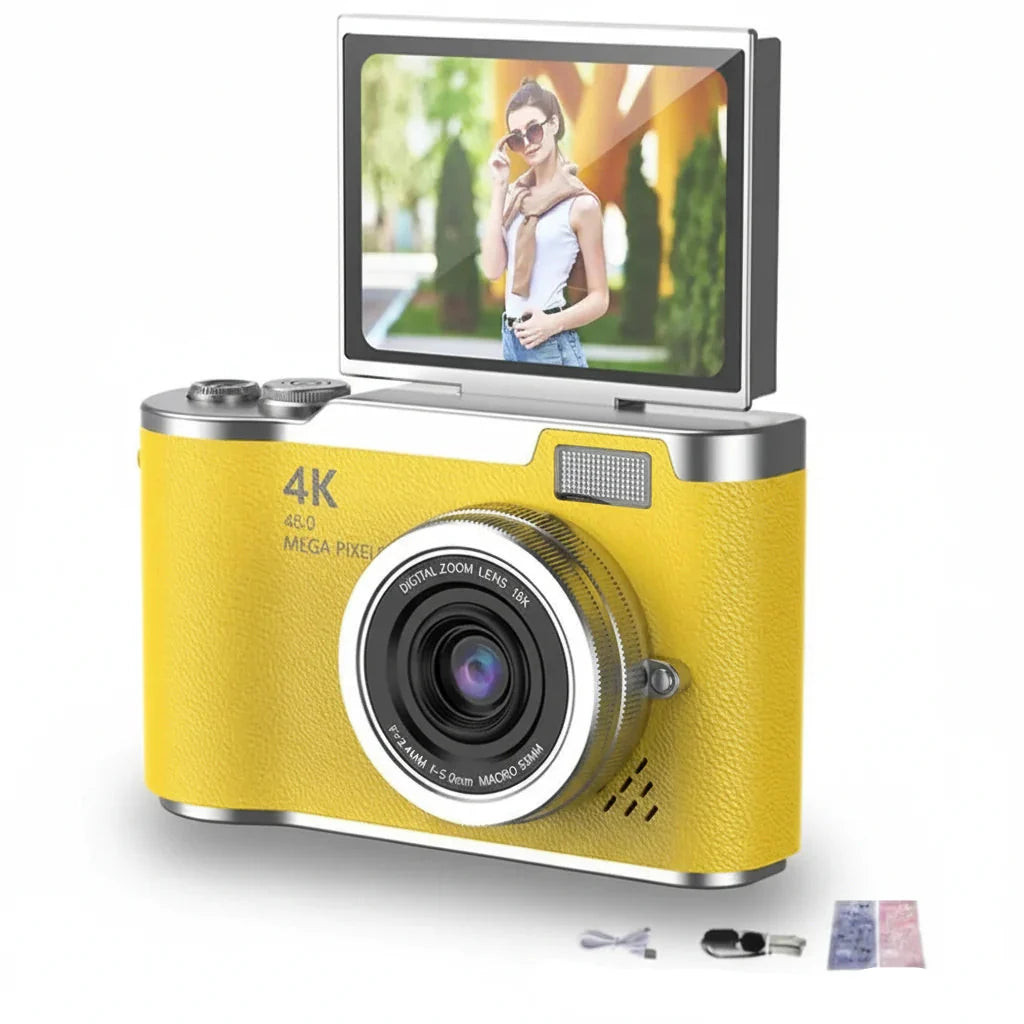 PIXELNOVA – Caméra Numérique 4K avec Écran Pivotant et Clarté de 48MP