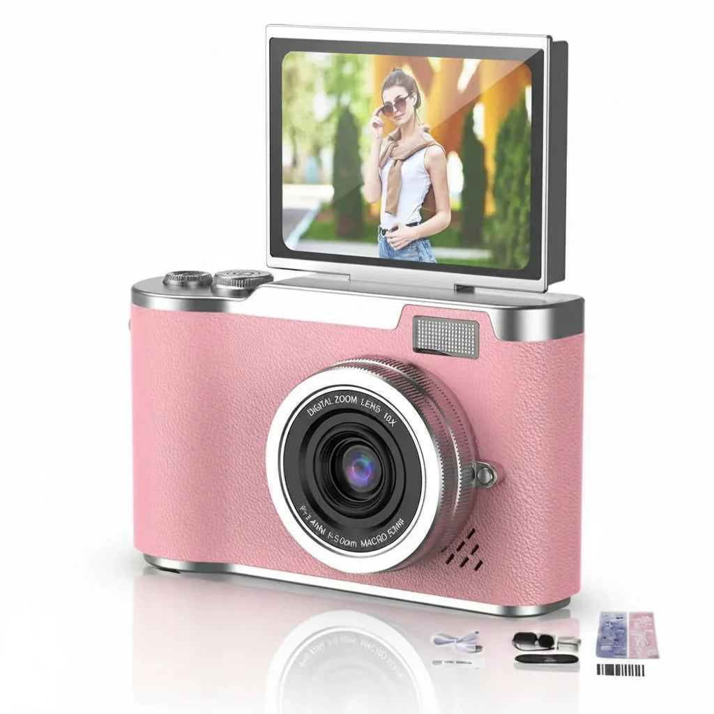 PIXELNOVA – Caméra Numérique 4K avec Écran Pivotant et Clarté de 48MP