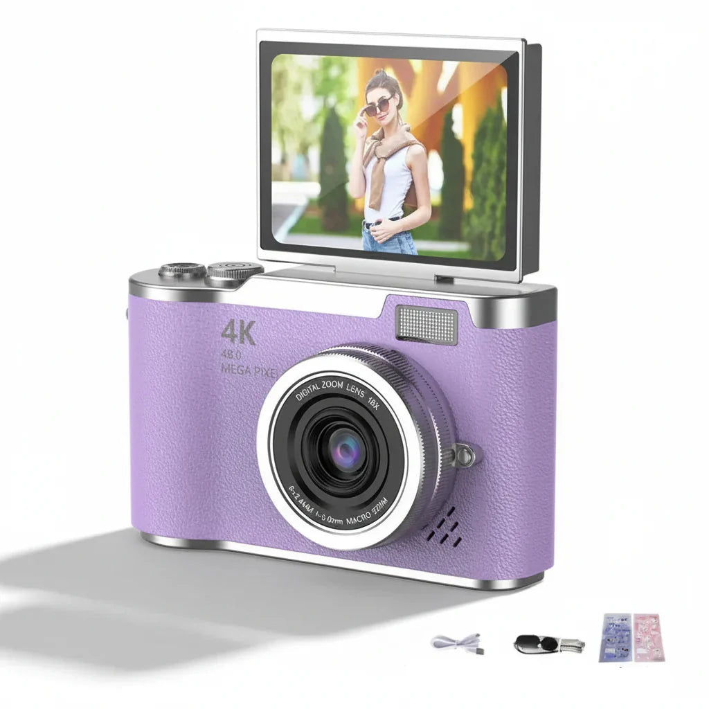 PIXELNOVA – Caméra Numérique 4K avec Écran Pivotant et Clarté de 48MP