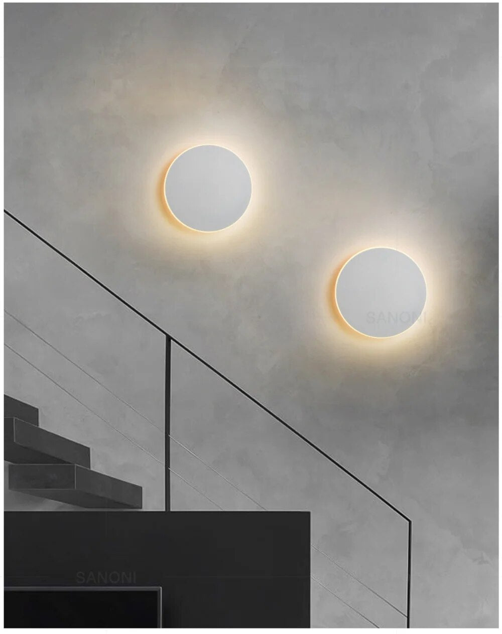 Lampe Murale LED Sphérique Moderne avec Effet Brillant