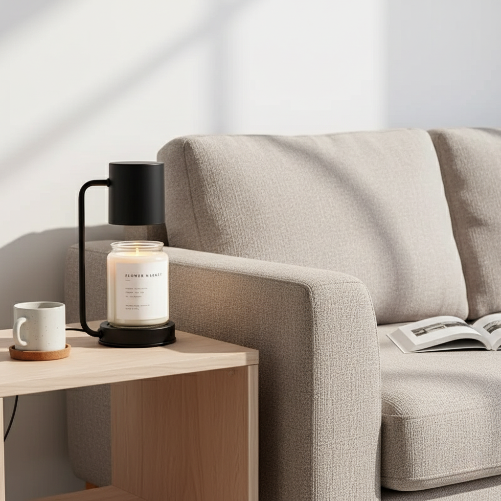 Lampe Réchauffe-Cierge Élégante - Lampe Électrique à Double Usage pour une Ambiance Cocooning