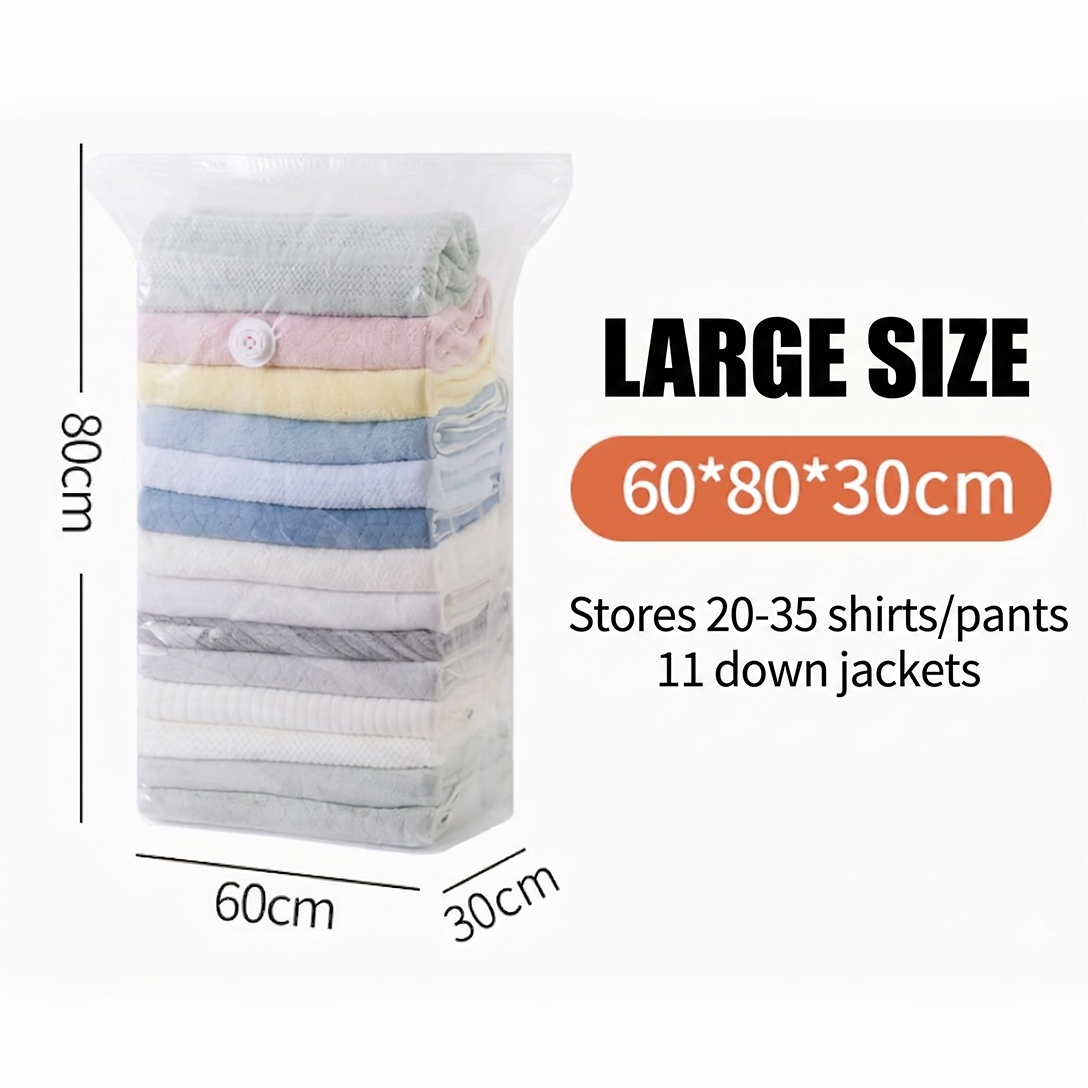 VACUNOVA – Sacs de Compression Sans Pompe pour un Gain de Place Facile