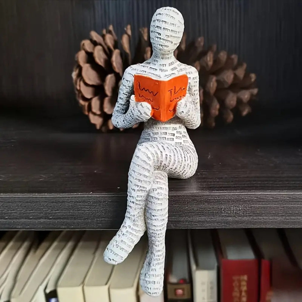 Décoration de Shelf Femme Lisant