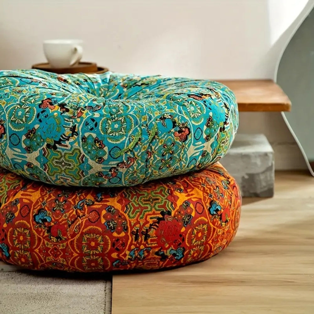 Coussin de Méditation en Velours Inspiré du Maroc