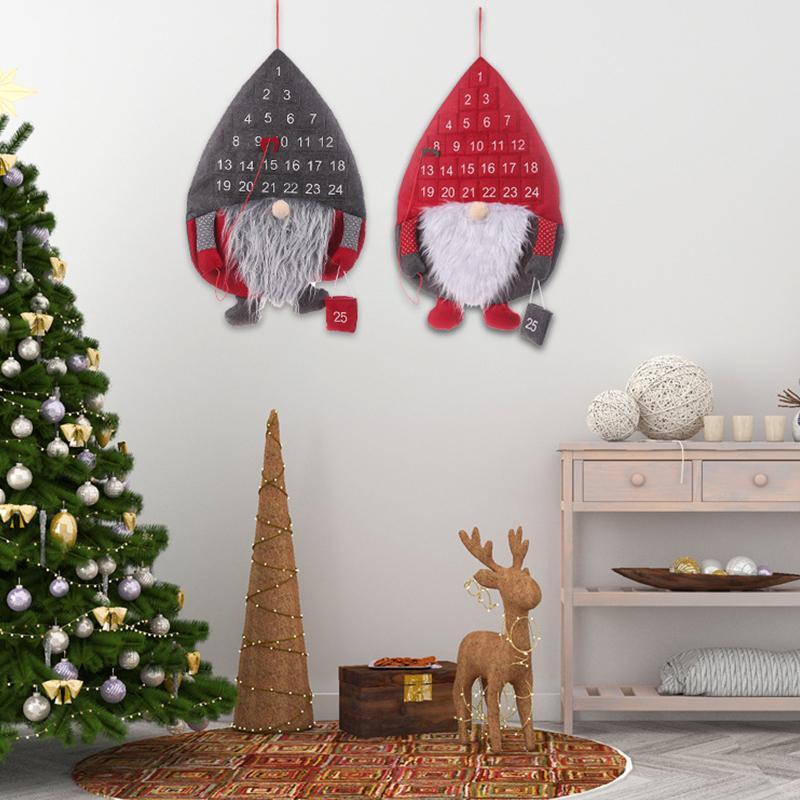 Calendrier de compte à rebours de Noël avec pendentif Santa - Cadeau de Noël