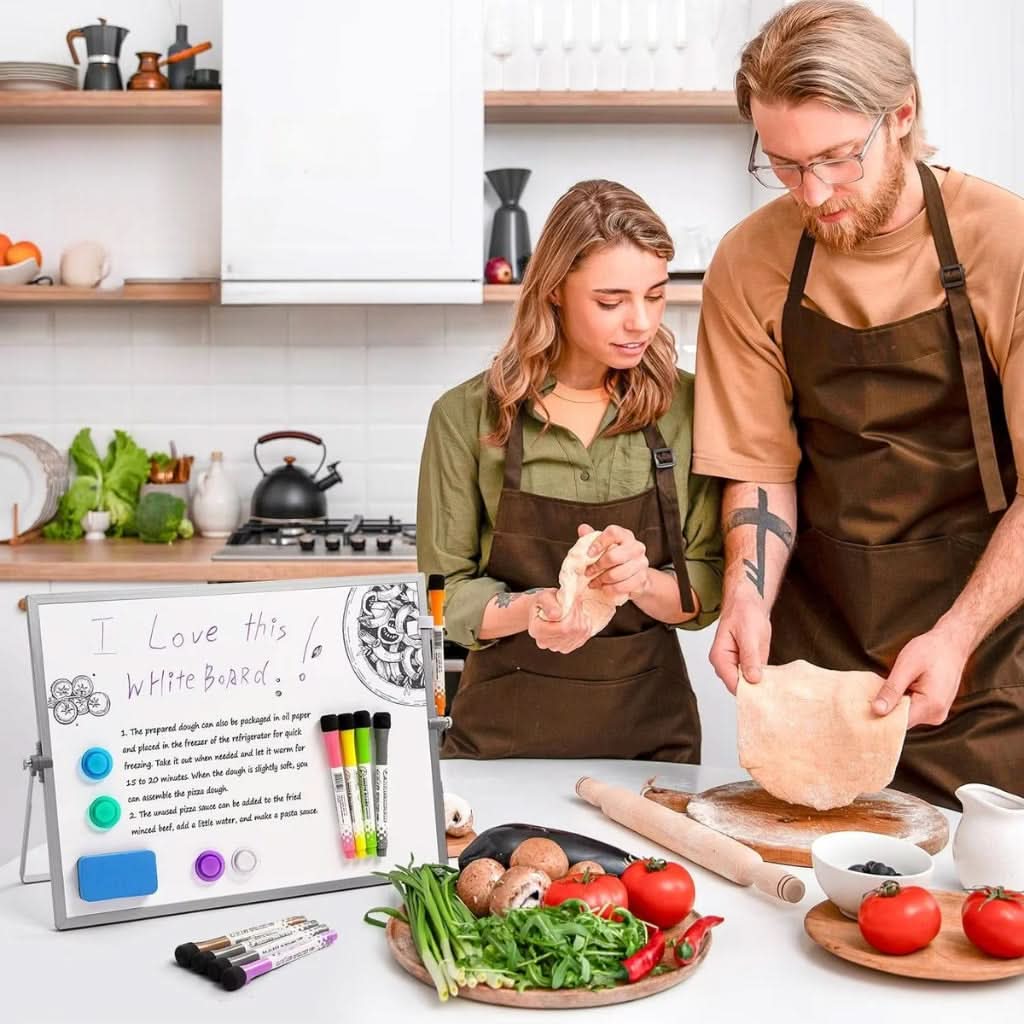 Tableau blanc magnétique portable avec support et accessoires