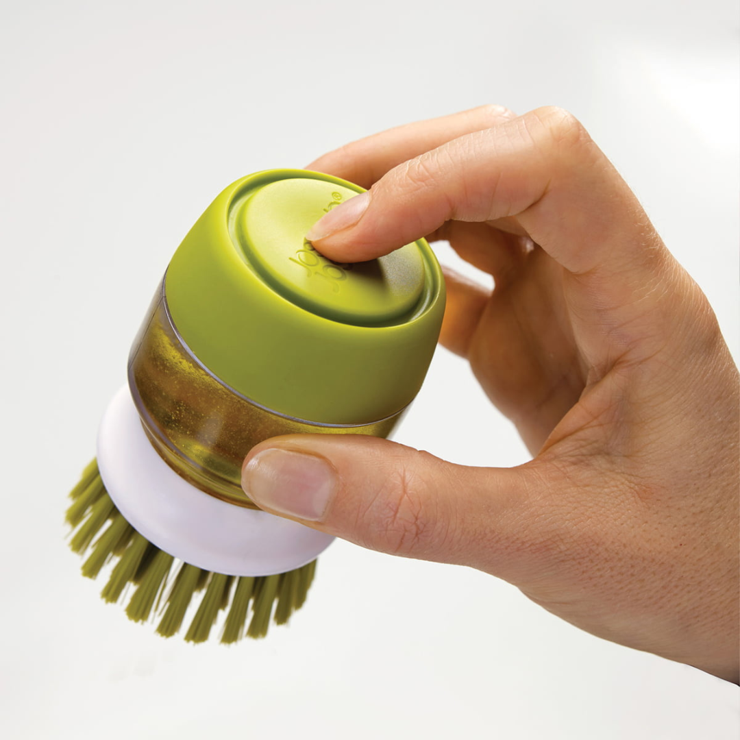 PanScrub - Brosse à vaisselle avec distributeur de liquide vaisselle