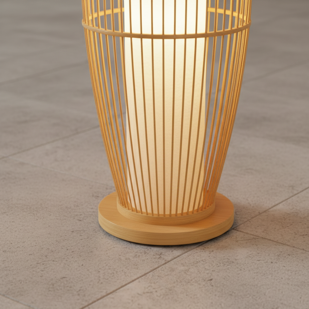 BambooGlow | Élégante lampe de table et de sol moderne éco-responsable pour le salon