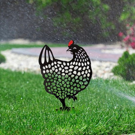 Décoration de jardin en poules - Ensemble de 5