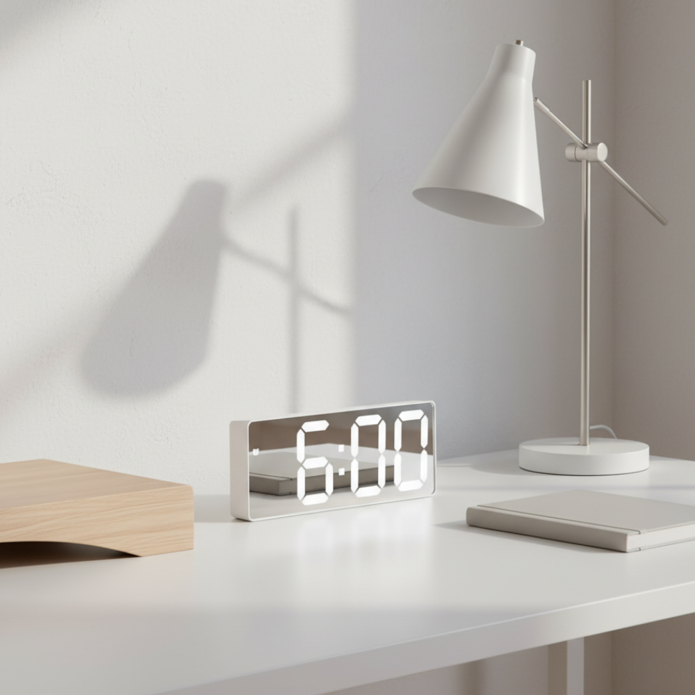 NovaClock - Réveil numérique avec affichage LED de l'heure et de la température pour la chambre