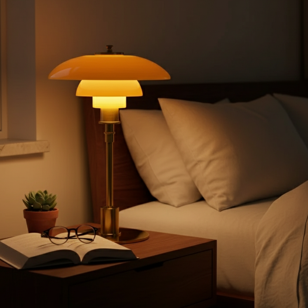 Lampe de Table en Verre de Style Scandinave - Éclairage Minimaliste LED de Chevet et de Bureau