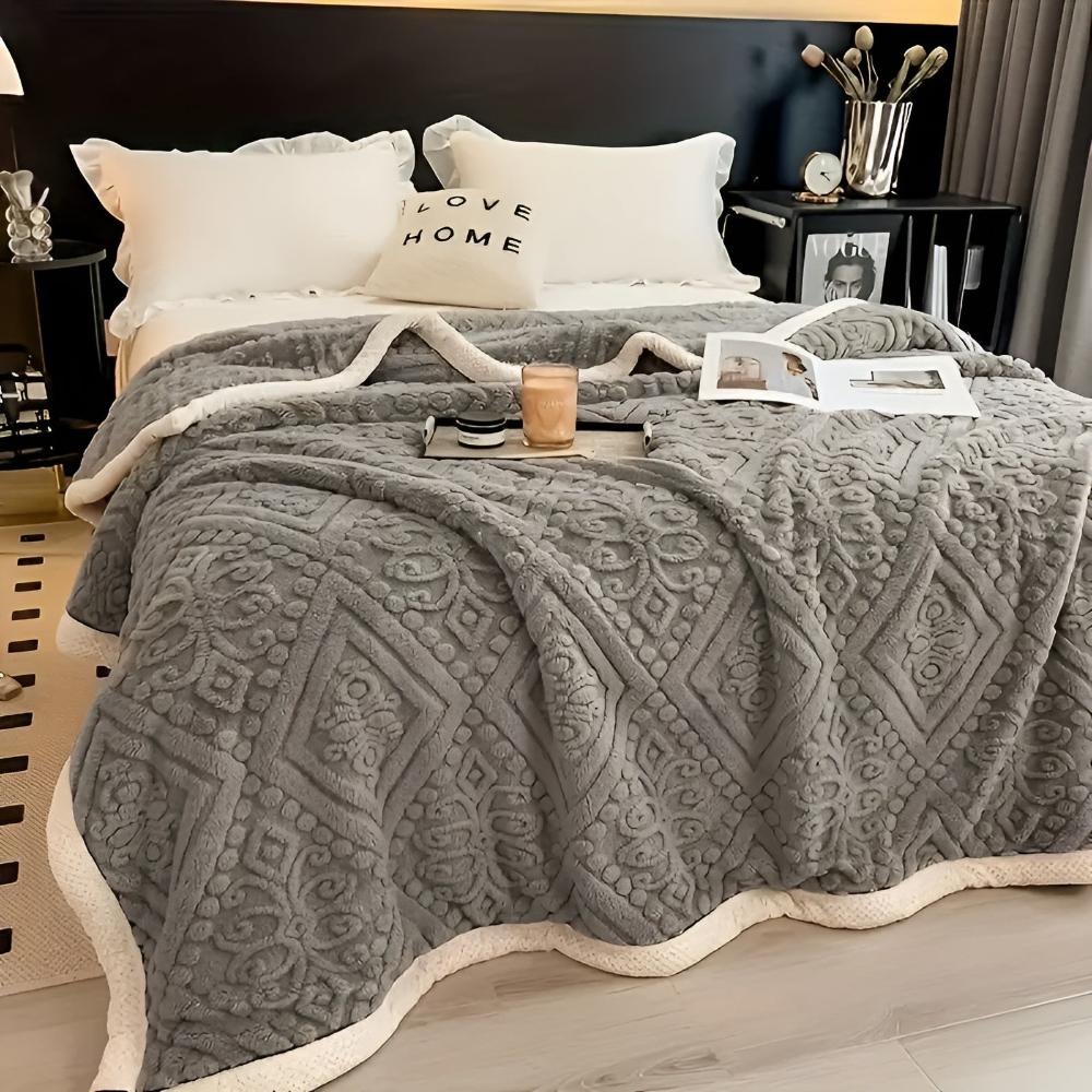 Couverture Sherpa Mandala en Velours