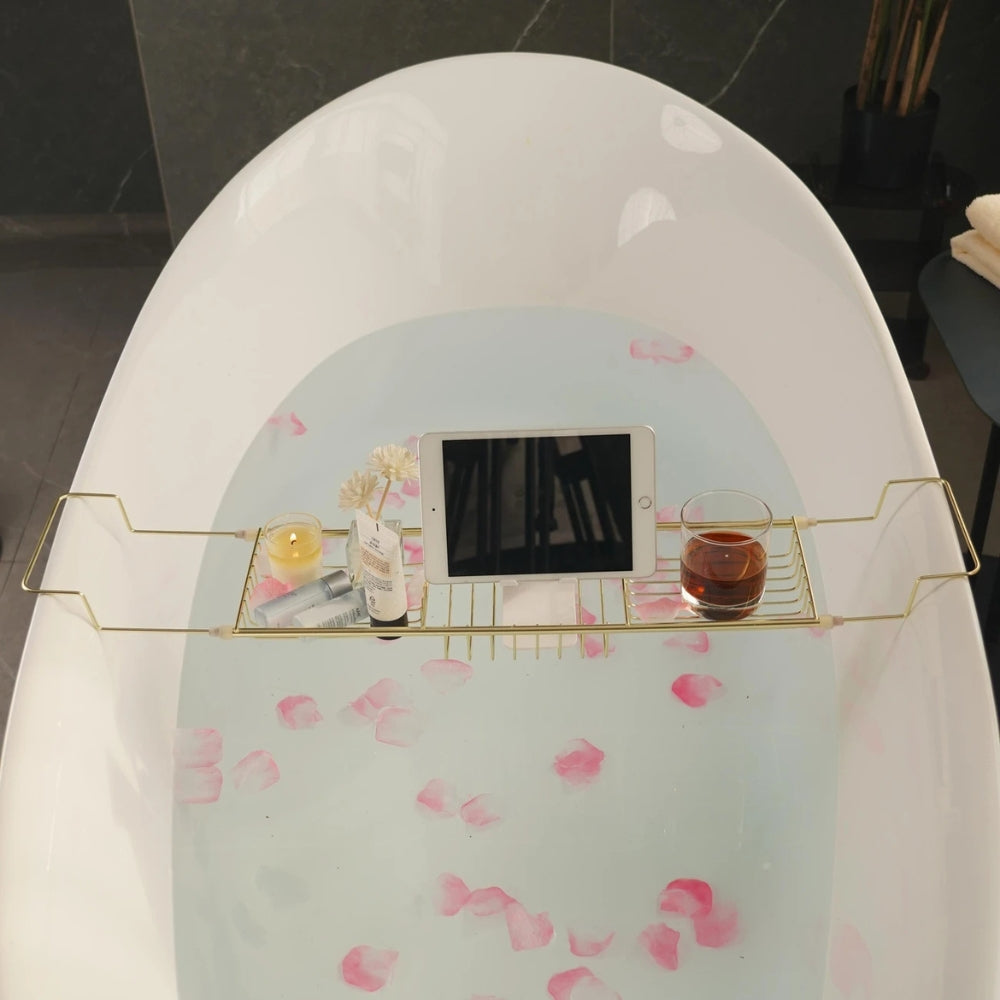Plateau de Baignoire Réglable en Acier Inoxydable