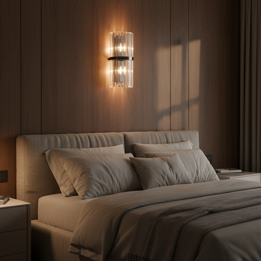 Applique Murale Élégante en Acier Inoxydable pour Salon ou Chambre