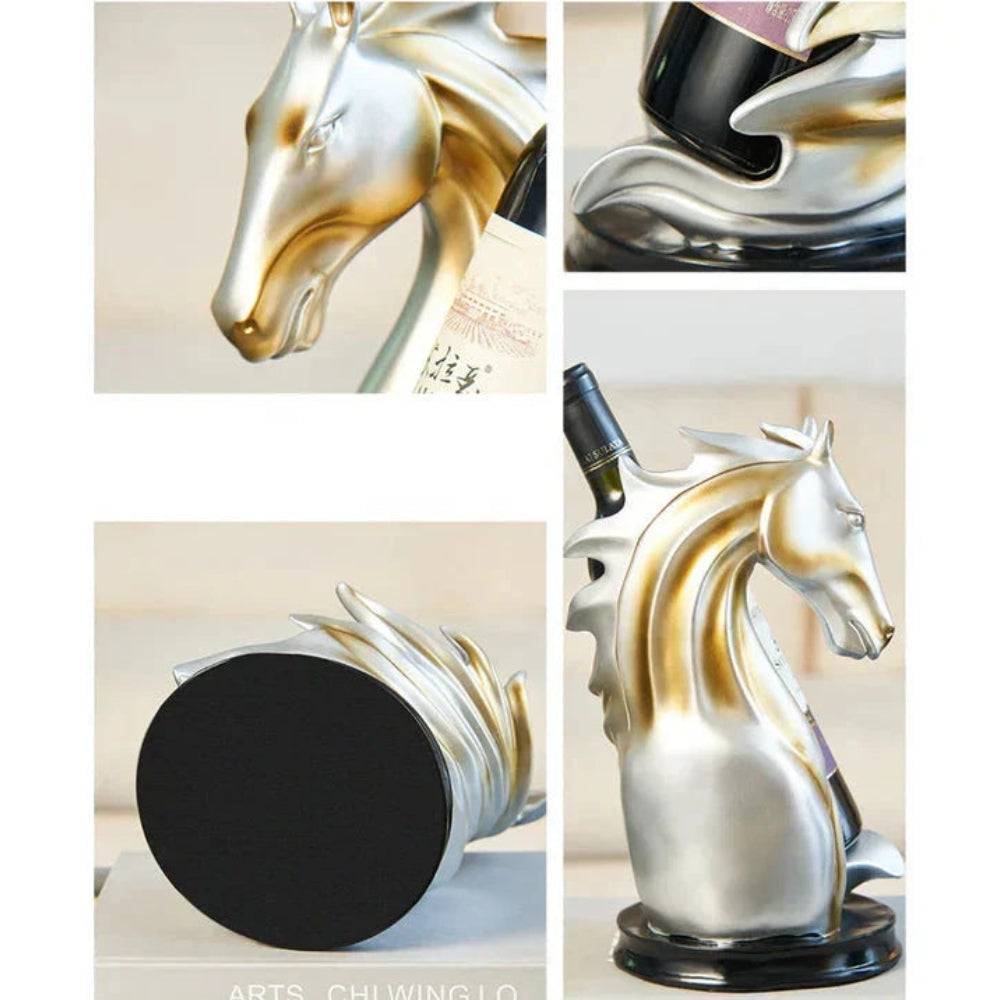 Casier à vin sculpté tête de cheval