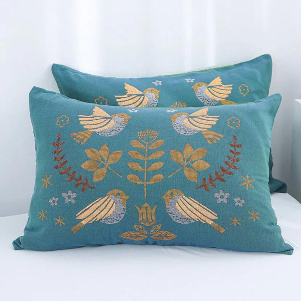 Taies d'oreiller en gaze de coton scandinave (2pcs)