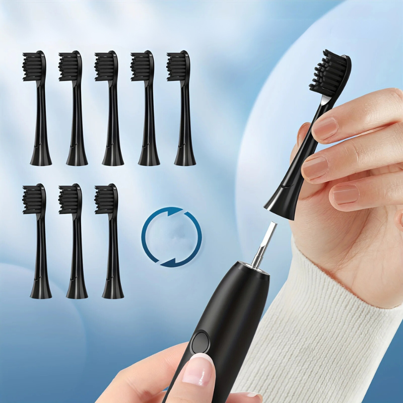 Brosse à dents Sonic Zahnoa | Nettoyage par ultrasons | Silencieuse & Rechargeable | 8 brosses de rechange