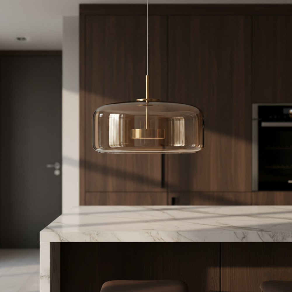 Lustre en Verre Nordic - Lumières Suspendues de Cuisine Ajustables