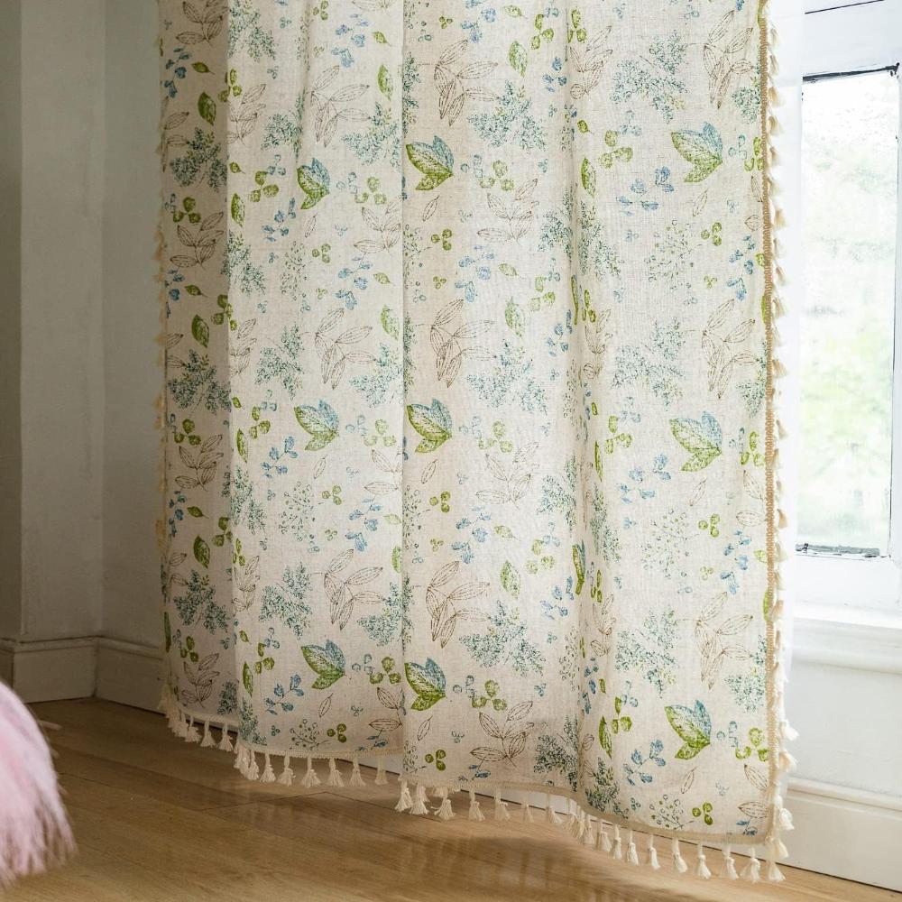 Rideaux en Voile de Fleurs Sauvages