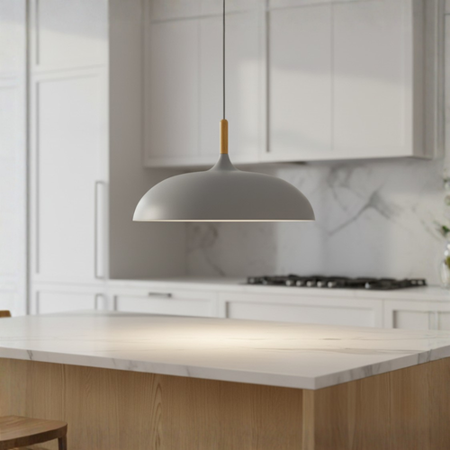 Lustre Haft - Éclairage de Cuisine Scandinave avec Bois et Fer