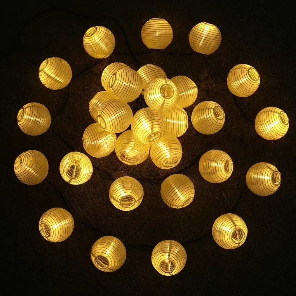 Guirlandes Lumineuses Solaires | Lumières Art Déco Étanches pour Décor Extérieur