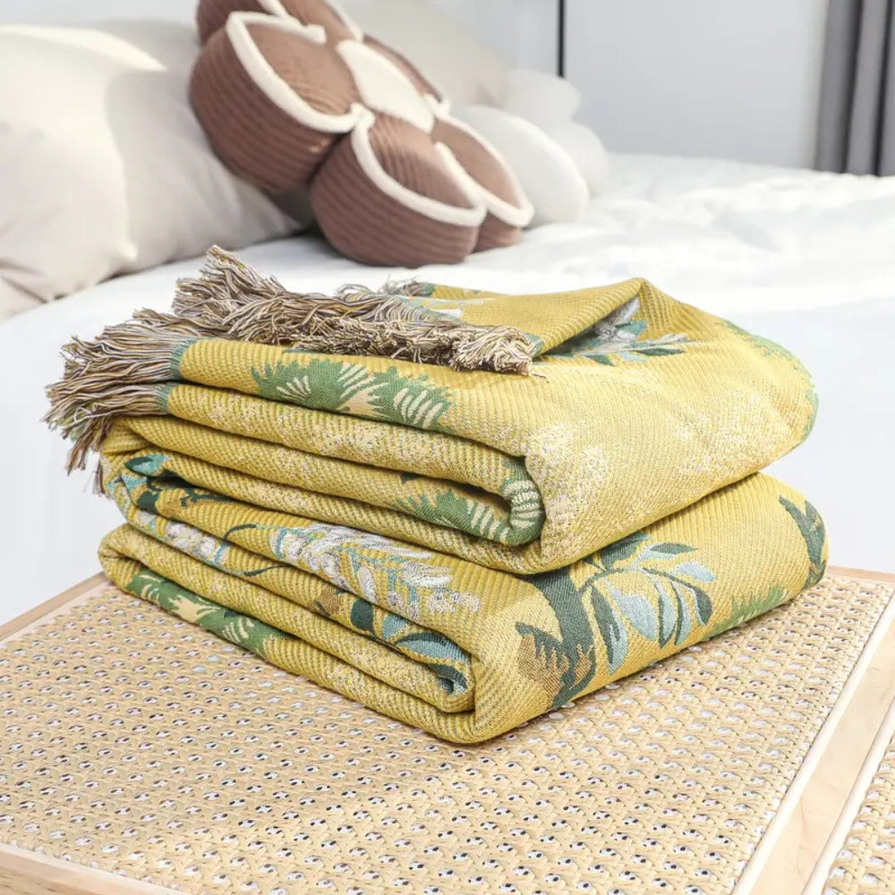 Couverture en Coton Arbres de Mûrier Luxuriante