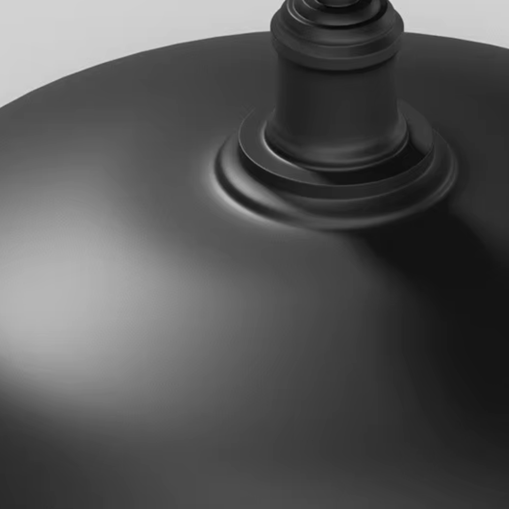 Lumière de plafond étanche extérieure IP65 | Plafonnier rond noir semi-encastré pour éclairage de patio et porche