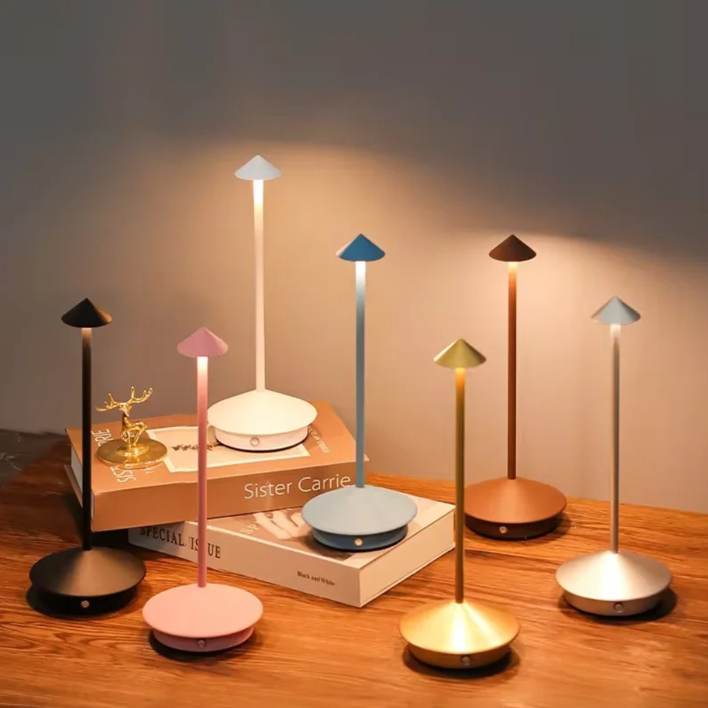 Lampe de Table Sans Fil Minimaliste Moderne avec Dimming Tactile