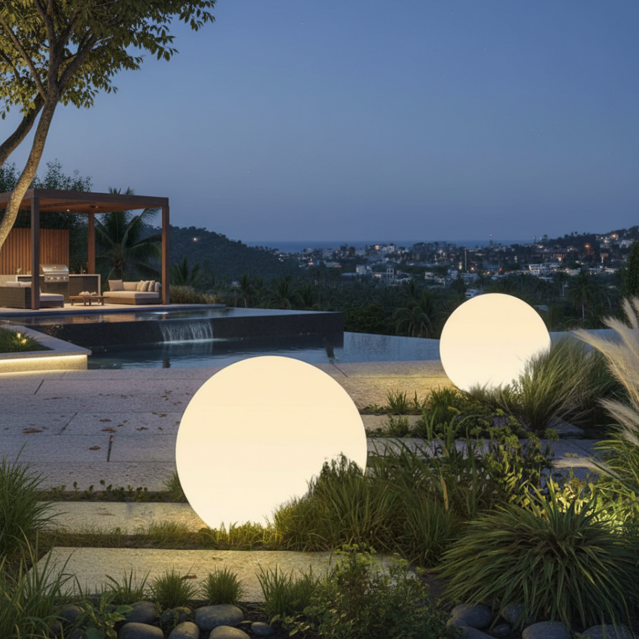 SphereGlow | Lampe à Boule Moderne Écologique et Stylée avec 16 Options de Couleurs