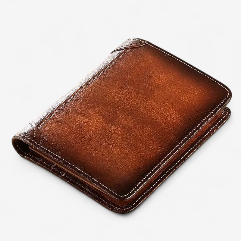Portefeuille RFID slim bifold en cuir avec multi-poches