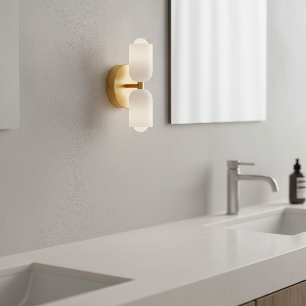 Applique Murale Double Crème - Lumières Murales Modernes pour Espaces Élégants