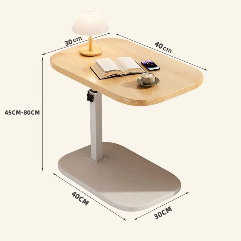 Table d'appoint réglable avec roulettes | Table pour ordinateur portable/lit réglable en hauteur et en inclinaison | Design en C gain de place pour canapé et lit | Facile à déplacer