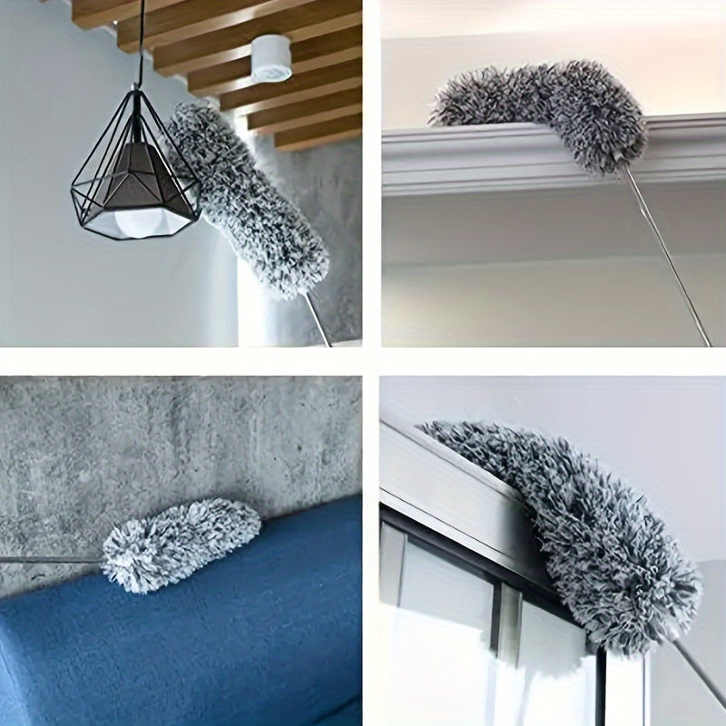 SKYDUSTER - Brosse de Nettoyage Flexible Télescopique pour Plafonds Élevés et Ventilateurs