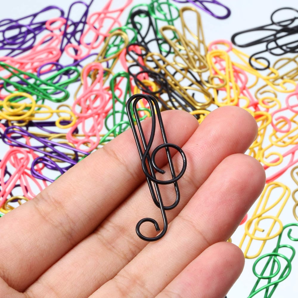 MelodyClips™ | Pince à papier en forme de notes de musique – pour l'école, le bureau et des cadeaux créatifs