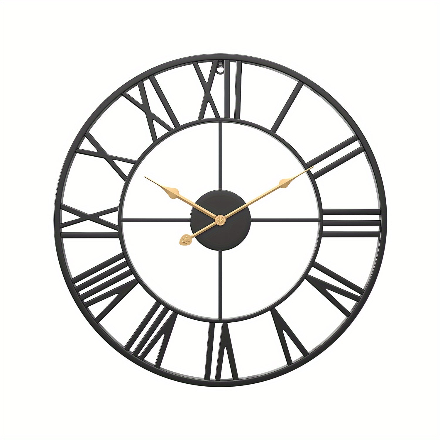 SERENETIME - Horloge Murale Ronde Vintage Silencieuse avec Cadre Métallique pour Chambre