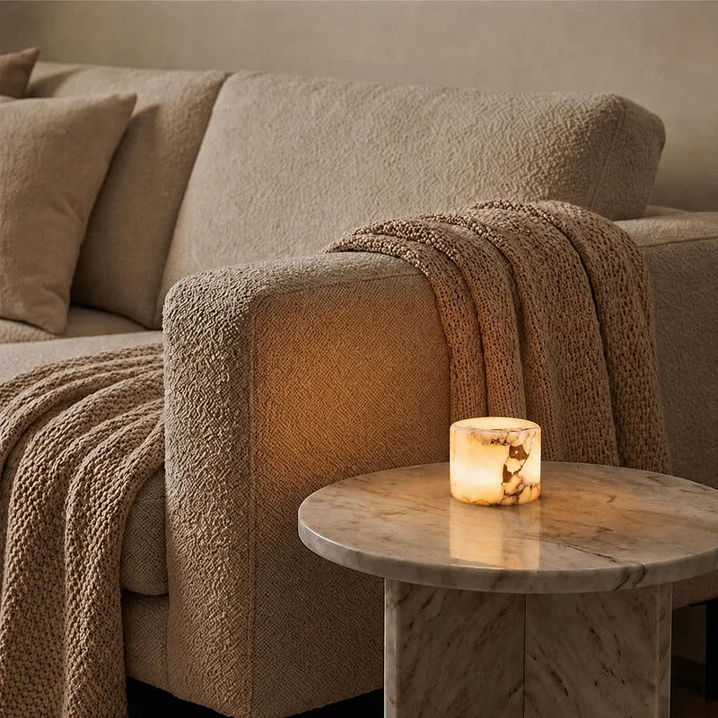 Lampe de table en marbre rechargeable avec toucher